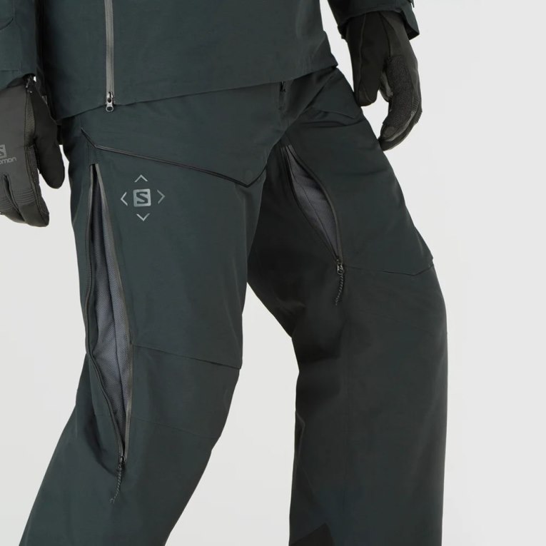 Salomon Gravity Gore Tex Men's Ski Pants Black | CA 93R56